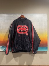 Jaqueta de atletismo masculina vintage anos 90 Ecko Unltd azul marinho tamanho médio (encaixa como grande) comprar usado  Enviando para Brazil