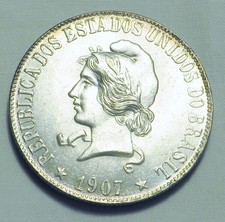 Usado, Moeda brasileira 1907 BRASIL com LIBERDADE E BONÉ prata antiga 2000 Reis comprar usado Usado, Moeda brasileira 1907 BRASIL com LIBERDADE E BONÉ prata antiga 2000 Reis comprar usado  Enviando para Brazil