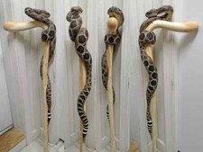 bengala de madeira esculpida à mão cobra madeira comprar usado  Enviando para Brazil