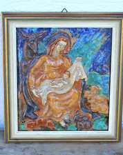 Antikes reliefbild keramikbild gebraucht kaufen  Pfedelbach