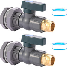 Pacote com 2 kit de torneira de cano de chuva 3/4 polegadas - barril de água PVC desviador de jardim comprar usado  Enviando para Brazil