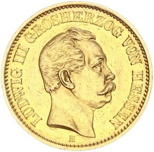 Hessen Ludwig III. 20 Mark 1874 H Gold selten in dieser Erhaltung vz Jäger 217 comprar usado Hessen Ludwig III. 20 Mark 1874 H Gold selten in dieser Erhaltung vz Jäger 217 comprar usado  Enviando para Brazil