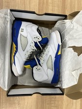 Usado, NIKE AIR JORDAN V 5 GS OG LANEY BRANCO AZUL AMARELO 440888-189 Tamanho 6 6y com Caixa comprar usado  Enviando para Brazil