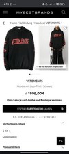 Designer hoodie vetements gebraucht kaufen Designer hoodie vetements gebraucht kaufen  Dortmund