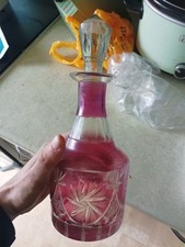 Vintage bohemian cranberry for sale  LONDON