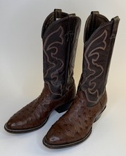 men cowboy boots ostrich leather for sale  Bountiful