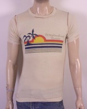 Camiseta vintage anos 70 ReTrO macia fina pés Walton Beach FL pôr do sol surf skate P comprar usado  Enviando para Brazil