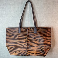 Bolsa de ombro Chicos marrom cabelo de bezerro estampa de animal listras pretas e marrons comprar usado  Enviando para Brazil