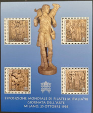 Vaticano 1998 esposizione filatelica serie completa mnh in foglietto comprar usado Vaticano 1998 esposizione filatelica serie completa mnh in foglietto comprar usado  Enviando para Brazil