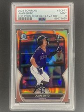 2023 Bowman - Chrome Pros - Juan Brito #BCP-77 Rose Gold Lava Refra Auto PSA 9 comprar usado  Enviando para Brazil