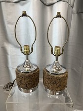 Pair cork chrome for sale  New Canaan