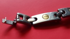 Bracelet gourmette acier d'occasion  Cannes-La-Bocca