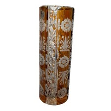 Crystal vase amber for sale  Lancaster