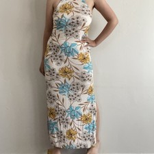 Vestido maxi floral ASOS gola alta feminino escada grande renda detalhe nas costas comprar usado  Enviando para Brazil