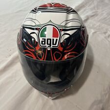 Usado, Viseira integrada vintage AGV Horizon CAPACETE TAMANHO L 59-60 vermelho branco preto comprar usado  Enviando para Brazil