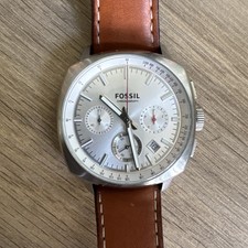 Relógio masculino cronógrafo fóssil pulseira de couro madeira de feno data de aço CH2985 comprar usado  Enviando para Brazil