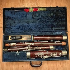 Instrumento musical de fagot Ernst Riedl vintage Graslitz Checoslovaquia con estuche segunda mano  Embacar hacia Mexico
