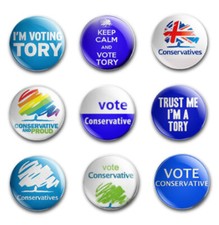 25mm conservative badges for sale  STOURBRIDGE