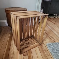 Prateleira de parede para armazenamento de caixa de madeira - ripas 18" x 14" x 9" - Pendurada na parede comprar usado Prateleira de parede para armazenamento de caixa de madeira - ripas 18" x 14" x 9" - Pendurada na parede comprar usado  Enviando para Brazil