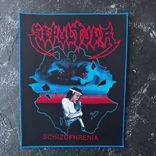 SEPULTURA - SCHIZOFRENIA THRASH METAL TECIDO BACKPATCH BORDA AZUL comprar usado  Enviando para Brazil