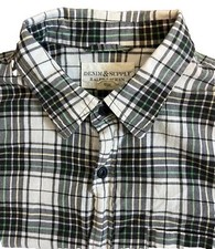 Camisa masculina xadrez manga longa denim e suprimentos Ralph Lauren com botões grande comprar usado  Enviando para Brazil