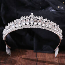 Usado, Tiara coroa feminina de cristal 4 cm de altura casamento rainha princesa formatura 5 cores comprar usado  Enviando para Brazil