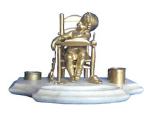 Bronze baby inkwell for sale  Portage