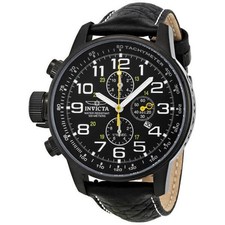 Invicta Lefty cronógrafo mostrador preto relógio canhoto masculino couro preto 3332 comprar usado  Enviando para Brazil