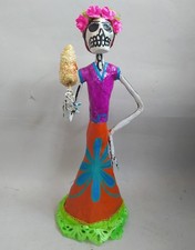 Catrina Mexicana - Figura Papel Maché - Firmada Artista Bardu, usado comprar usado  Enviando para Brazil