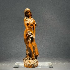 Colecionáveis Linda Estátua de Menina Requintada Escultura em Madeira Flor Beleza Arte comprar usado  Enviando para Brazil