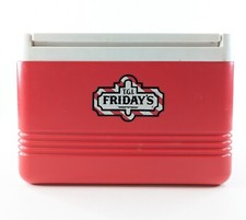 Vintage IGLOO Legend 6 Cooler Vermelho Branco Lancheira Flip Top Logotipo TGI Fridays comprar usado  Enviando para Brazil