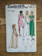 Usado, Vestido de noiva 3163 linha A gola V tamanho 10 sem cortes vintage padrão de costura Butterick comprar usado  Enviando para Brazil