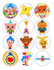Conjunto De 12 Plim Plim Papel Comestível, Cookie cupcake toppers, Pre Cut, escolha o tamanho comprar usado  Enviando para Brazil