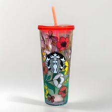 RARO Starbucks 24 oz POPPY Flores Acrílico Copo de Bebida Fria Vermelho Amarelo comprar usado  Enviando para Brazil