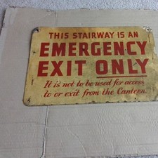 Vintage emergency exit for sale  WAKEFIELD