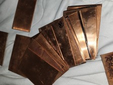 Lote de 45 azulejos de cozinha antigos vitorianos de cobre do metrô do século XIX 3x4" 51 oz comprar usado  Enviando para Brazil