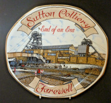 Coal mining plate.sutton for sale  NARBERTH