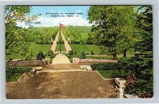 Cartão postal antigo bandeira passarela Warner Park vista panorâmica Nashville TN-Tennessee comprar usado  Enviando para Brazil