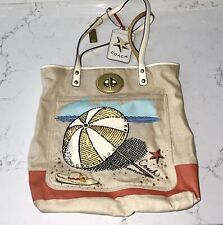 Bolsa de ombro Coach Pierre Le Tan 14962 guarda-chuva de praia lona enfeite rara, usado comprar usado  Enviando para Brazil