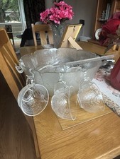 Glass punch bowl for sale  GILLINGHAM