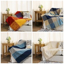 Cobertor Boho Geométrico Chenille Sofá-cama Multi Cor e Tamanho, usado comprar usado  Enviando para Brazil
