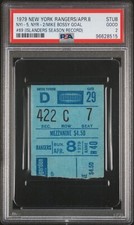 Ingresso de hóquei 4/8/79 Rangers New York Islanders esboço Mike Bossy 69º recorde de gols comprar usado  Enviando para Brazil
