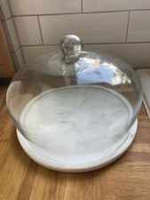 glass cake stand dome for sale  BUCKINGHAM