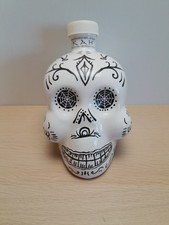 Decantador de garrafa de tequila Skull Dia De Muertos KAH Blanco Dia dos Mortos - VAZIO, usado comprar usado  Enviando para Brazil