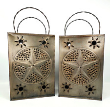 Castiçais de metal estrela lanterna luminária interna/externa, conjunto de 2, 12" de altura comprar usado  Enviando para Brazil