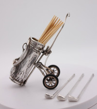 Carrinho de golfe miniatura prata esterlina palito Londres 1990 comprar usado  Enviando para Brazil