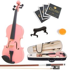 Violino Mendini By Cecilio com estojo rígido, resina e arco para crianças e adultos, 1/4 - Rosa, usado comprar usado  Enviando para Brazil