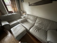 Grey leather sofa for sale  READING