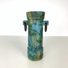 Vaso de jardim Alvino Bagni Sea azul verde alças de laço de ferro MCM Itália cerâmica vintage comprar usado  Enviando para Brazil