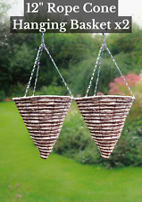 Hanging baskets wicker for sale  BROXBURN